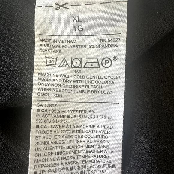 Banana Republic Short Sleeve Top Black Size XL - Picture 4 of 6